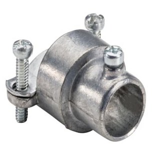 Generic 182A 2.5cm(1인치) EMT to Flex 콤비네이션 커플링 다이캐스트 아연 고정 나사 설치 UL 승인 5.1cm(2인치) 길이 5팩