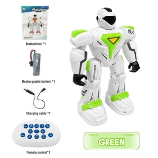 G26 원격 제어 로봇 모델 지능형 제스처 인식 노래 및 춤 기계 전투 경찰 장난감 소년 선물용, 02 green
