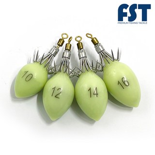 도토리 야광 명주애자 낚시채비 갑오징어 쭈꾸미채비 야광 봉돌 에자 쭈꾸미애자 낚시, 5개입, 1개