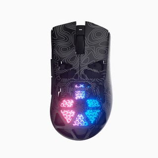 FURYCUBE G11 초경량 무선 게이밍 마우스 PAW3311 센서 메테오 볼캐노 다이내믹 RGB 3모드 연결 6단계 DPI 인체공학적 디자인 대용량 장시간 사용, 컨투어 블랙, G11마우스