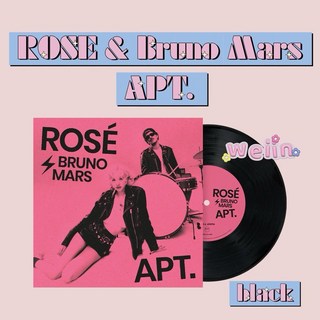 【WEIIN】朴彩英ROSÉ & Bruno Mars [APT.] 7吋黑膠唱片- 感受音樂的獨特魅力, 黑
