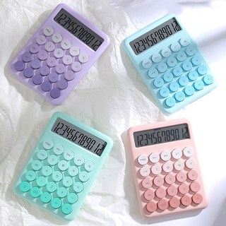 레트로 계산기 예쁜 전자계산기, 1개, 단색 민트