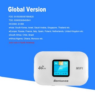 광컨버터 5g라우터 모바일라우터 Benton 4G LTE 라우터 CAT6 300Mbps 잠금 해제 포켓 와이파이 MiFi 휴대용, 02 CAT4 Router, 1개