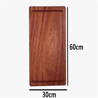 沙比利牛扒板 西餐麵包板 牛排托盤 烤盤 披薩板 長方形 橡木披薩板, 沙比利進口木板60x30cm無杯位, 1個