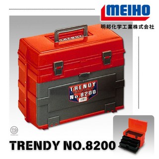 TD桃園東區釣具 MEIHO 明邦 TRENDY NO.8200 工具箱 收納箱，釣魚工具收納箱，堅固耐用，方便攜帶, 1個