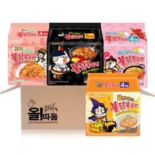 삼양 멀티라면 불닭멀티 4종 기획세트 1호 (불닭+까르보+로제+4가지치즈) 각 멀티 1봉씩