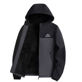 保暖連帽防風夾克 秋冬休閒男裝