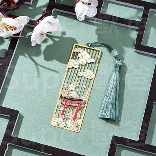 Super歐爸 古典貓咪金屬書籤 貓咪書籤 貓書籤 古風書籤 國風書籤 古典書籤 胖貓書籤 高顏值 送老師, 1個, 鳥居