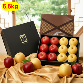 [사과6+배6 혼합세트] 선물용 제수용 과일선물세트, 1세트, 5.5kg