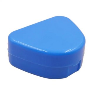임시치아접착제 인공치아 치과용접착제 단색 인공 치아 정리함 스냅 핏 캐치 틀니 목욕 상자 인조 보관 케이스 치과 슬리브 용기 건조 상태 유지, blue, 1개