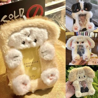 可愛手作麵包狗毛絨卡套 麵包吐司3寸拍立得愛豆小卡飯卡收納掛件, 2個【黃色小狗+奶油小狗】+贈掛鏈, 1個