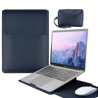 다용도 노트북 걸이형 파우치 스크래치방지 14/16인치 빠르게 방열 노트북가방, 진블루 14인치