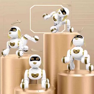 EQDC 스턴트독 반려봇 애완견 노래 춤추는 강아지로봇, 1개, AI 로봇강아지-그레이