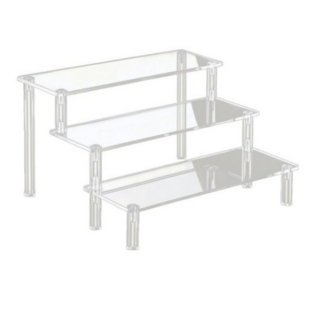 담다원 계단형 아크릴 피규어 전시 3단 진열대 30cm, 1개