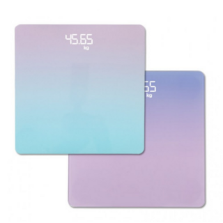 그라데이션 체중계 디지털 체중계 온도측정 초경량 LED, 온도측정 LED 체중계 퍼플