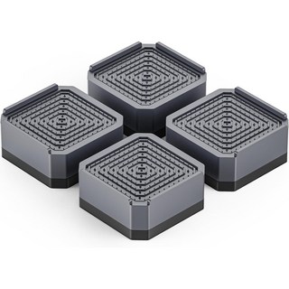 드럼세탁기 냉장고 제빙기용 다용도 발받침 방진패드 미끄럼방지 높이조절 바닥보호 가전 가구용, 그레이, 1세트