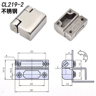 精鑄鉸鏈 堅固耐用 防腐蝕 門鉸鏈 機箱合頁, 1個, CL219中號不鏽鋼/2個裝,鏡面