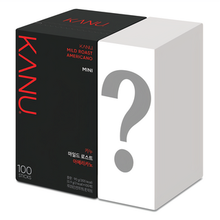 KANU 溫醇美式即溶咖啡 方便攜帶的迷你即溶咖啡, 900mg, 100條, 1盒