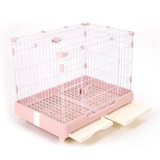 寵傢好 單層兔籠(三種尺寸), 1個, 粉色 贈濕紙巾200片,82*57*66cm, 1個裝