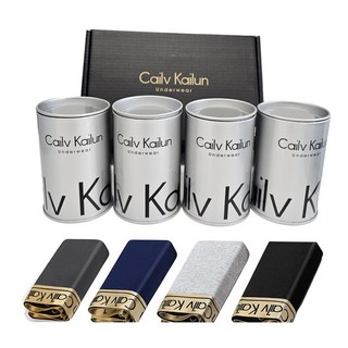 Charm Kaiser 남자 면 소프트 심리스 고급 남성 드로즈 4종세트 선물