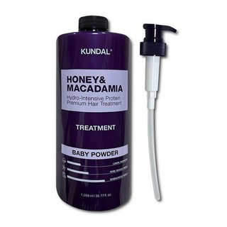 쿤달 허니 앤 마카다미아 헤어 트리트먼트 베이비 파우더 1058ml, 1.058L, 1개