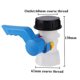 IBC 물 탱크 컨테이너 1000L 스위치 IBC 탱크 어댑터 용 플라스틱 DN40DN50DN80 활성통합 정원 버터 플라이 밸브, DN 40, 1개