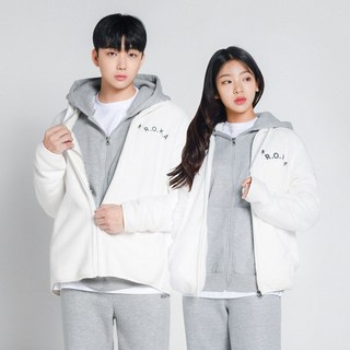 ROKA 보아털 전체 자수 플리스 (2color)