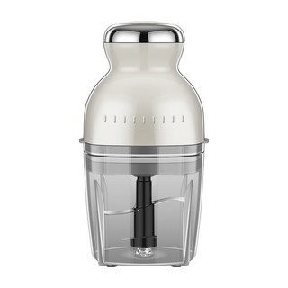 MONTAUS食物調理機，升級六葉刀頭，USB充電玻璃杯，蒜頭辣椒絞肉副食品料理機, 象牙白【600ML容量+進口刀頭】秒攪勻