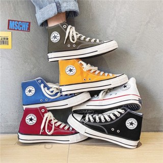 經典款1970s帆布鞋，高筒擦油設計，情侶款韓版百搭，學生帆布鞋