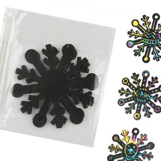 글샵 스크래치 종이 눈꽃 10p 오너먼트