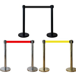 베스트홈 벨트형 스텐 차단봉 2M, 블랙봉-블랙, 1개