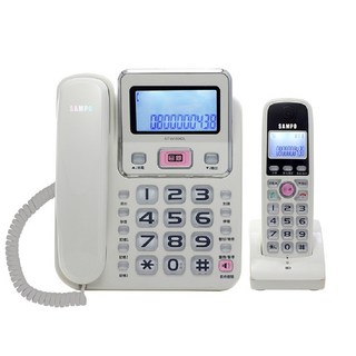 SAMPO 聲寶 2.4GHz 高頻無線子母電話 CT-W1304DL, CT-W1304DL 白