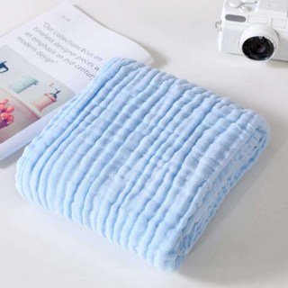 大促特惠 宿舍嬰兒浴巾105*105毛巾被兒童蓋毯超柔包巾 紗布巾 浴巾 方巾/紗布巾/三角巾/口水巾/洗澡巾645, 藍色105*105厘米, 1個