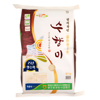 수라청농협 2025년산 특허받은 누룽지향 수향미 골든퀸3호 백미 햅쌀, 상등급, 1개, 10kg