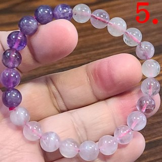 紫超七 超七 手鍊 手環 手珠 超級七 漸層 8mm 天然 水晶玉石手鍊，提升個人魅力與自信