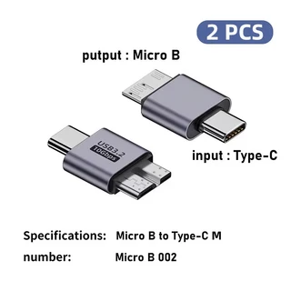 마이크로 B USB C 3.0 남성-유형 여성 어댑터 유형-C USB3.0 외부 하드 드라이브 디스크 HDD 케이블 커넥터, 07 2x Micro BtoTypeC M