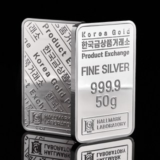 [한국금상품거래소] 실버 순은 999.9 은테크 투자용 은시세 홀마크 포나인 프레스 실버바 50g