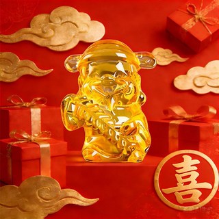 水晶財神爺擺件，五福臨門，高顏值家用裝飾，開業喬遷禮品, 6cm喜神【喜慶歡樂 好事臨門】