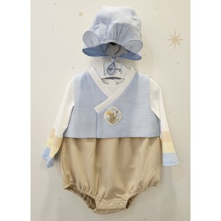 아가방 송파nc점@/울아가 특별한 선물로 넘 좋은 귀요미 한복/귀요미 모자와 편안하게 바디수트형으로 조끼만 벗으면 평상복으로 활용이 넘 좋아요/울아가 백일 돌복으로도 좋아요 굿굿