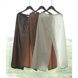 [레이스 밑단] 여름바지 9부 와이드팬츠 코튼 밴딩 레깅스 팬츠