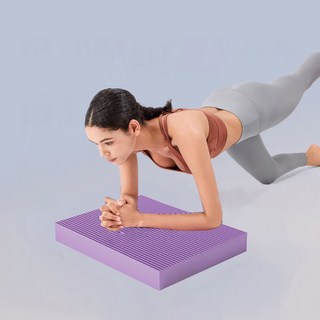 홈트레이닝 밸런스 패드 소음차단 미끄럼방지 두툼 헬스 요가매트, 보라, 1개