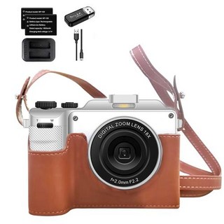 레트로 디지털 카메라 사진 촬영용 전면 후면 듀얼 렌즈 캠코더 라이브 스트림 와이파이 웹캠 프레임, 22) 2 Batteries strap - NO TF