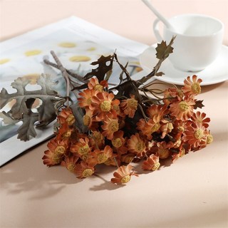 嗨購 秋款復古仿真小雛菊花花束洋甘菊插花荷蘭菊絹花外貿人造花, 2, 1個