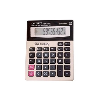 12位元太陽能大屏幕型計算機 算數專用，清晰顯示，環保節能，輕巧便攜, 2個, DM-1200V