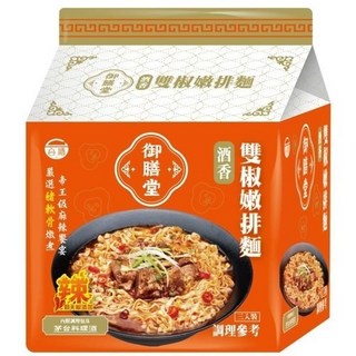 台酒TTL泡麵全系列：花雕雞麵、麻油雞麵、酸菜牛肉麵等多種口味袋裝, 1個, 雙椒嫩排麵(3包/袋)
