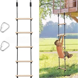 원목 사다리 로프 스윙 그네 우드 밧줄, 1개