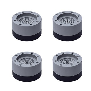 세탁기 바닥 수평 받침대 드럼 냉장고 높이조절 4개 단차 세탁실 삼성 lg 건조기 다리 받침 프레임 패드 깔판 균형 진동 방지 발판 스토퍼 통돌이 발 고무 밑판, 블랙 + 그레이, 8개