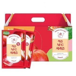 푸드버킷 물없이 갈아만든 NFC저온착즙 사과즙 50p, 90ml, 50개