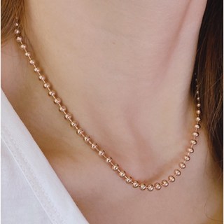 실버925 18k 골드 로즈골드 실버 4mm 볼 체인 은 목걸이