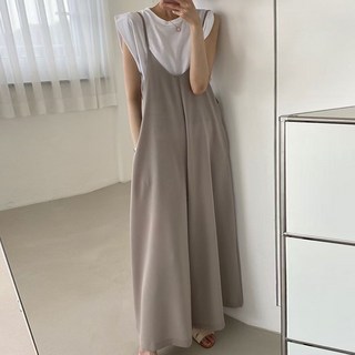 MDMS 連身褲 吊帶寬褲 顯瘦長褲 時尚女裝